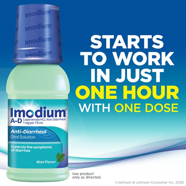 Imodium A-D Liquid Oral Anti-Diarrheal Medicine, Mint Flavor