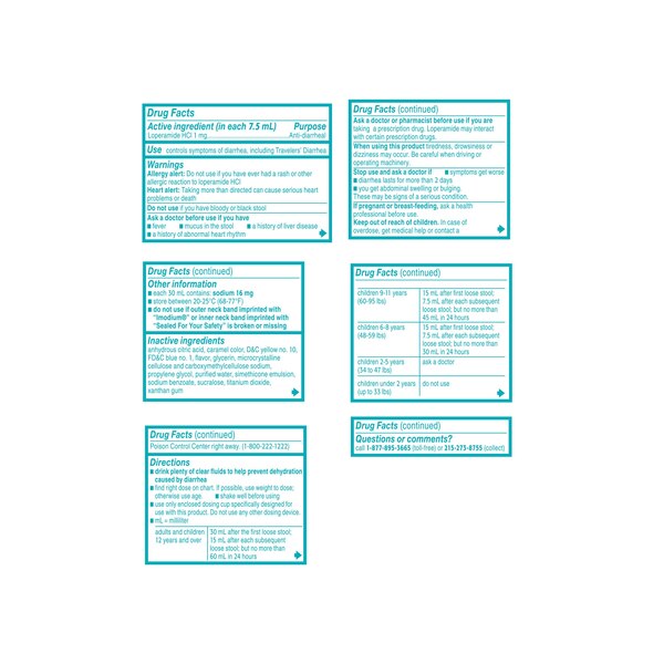 Imodium A-D Liquid Oral Anti-Diarrheal Medicine, Mint Flavor