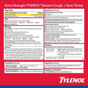 Tylenol Extra Strength Severe Cough & Sore Throat Caplets, 24 CT