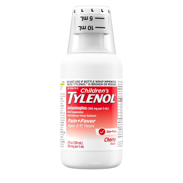 Children's Tylenol Dye-Free Acetaminophen Oral Suspension, Cherry