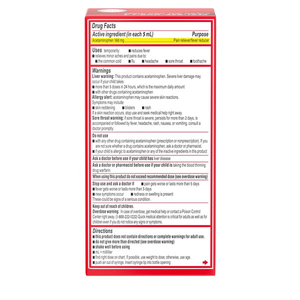 Infants' Tylenol Dye-Free Simple Measure Acetaminophen Oral Suspension, Cherry