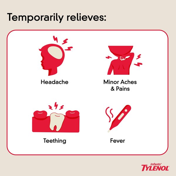 Infants' Tylenol Dye-Free Simple Measure Acetaminophen Oral Suspension, Cherry