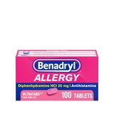 Benadryl Ultratabs Antihistamine Allergy Medicine Tablets, 100 ct, thumbnail image