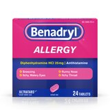 Benadryl, Ultratabs Allergy Relief Tablets, 24 CT, thumbnail image