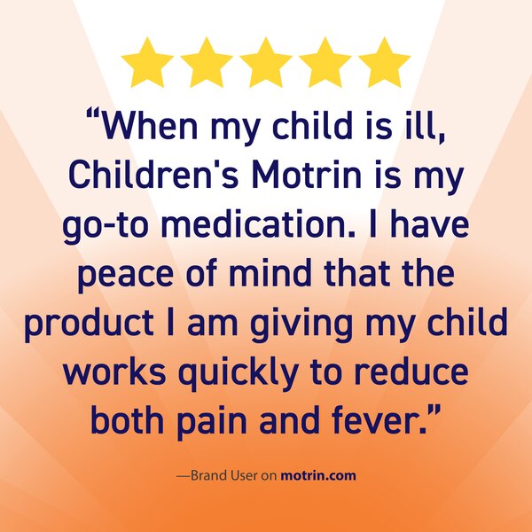 Children's Motrin Ibuprofen Pain Reliever/Fever Reducer, Dye-Free, 4 FL OZ