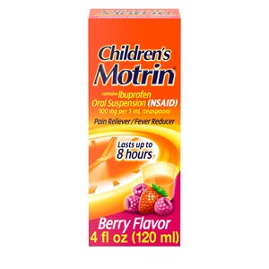 Children's Motrin Ibuprofen Pain Reliever/Fever Reducer, Dye-Free, 4 FL OZ