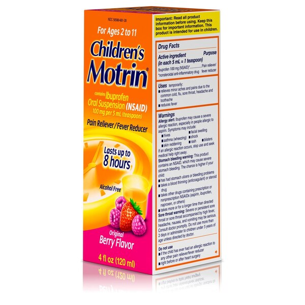 Motrin Children's Pain/Fever Relief Berry Liquid, 4 FL OZ