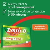 Zyrtec-D 12 Hour Allergy Medicine & Nasal Decongestant Tablets, thumbnail image