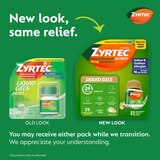 Zyrtec 24HR Allergy Relief Liquid Gels, 10mg Cetirizine HCl, thumbnail image