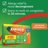 Zyrtec-D 12 Hour Allergy Medicine & Nasal Decongestant Tablets, thumbnail image