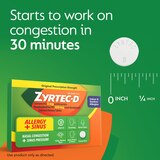 Zyrtec-D 12 Hour Allergy Medicine & Nasal Decongestant Tablets, thumbnail image