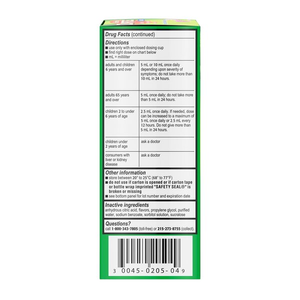 Zyrtec 24 Hr Children's Allergy Relief Liquid