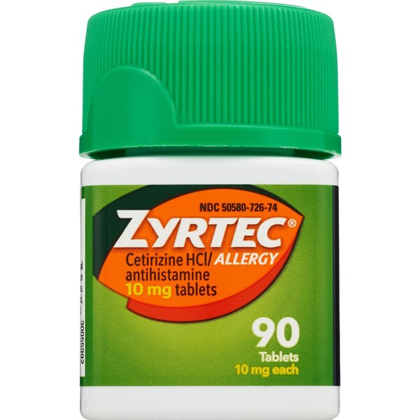 Zyrtec 24HR Allergy Relief Tablets, 10mg Cetirizine HCl