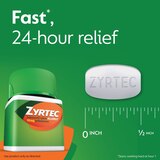 Zyrtec 24HR Allergy Relief Tablets, 10mg Cetirizine HCl, thumbnail image