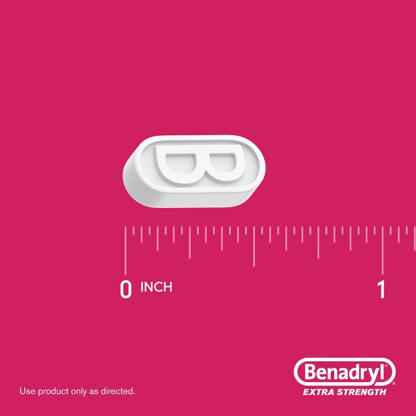 Benadryl Extra Strength Allergy Releif, 50mg Diphenhydramine HCl, 24 CT