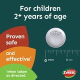 Zyrtec Children's 24HR Dye-Free Allergy Relief Chewable Tablets, 2.5mg Cetirizine HCl, Grape, 24 CT, thumbnail image