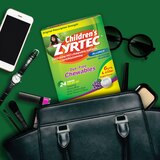 Zyrtec Children's 24HR Dye-Free Allergy Relief Chewable Tablets, 10mg Cetirizine HCl, Grape, 24 CT, thumbnail image 3 of 14
