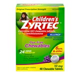 Children's Zyrtec Allergy Dye-Free Chewables, thumbnail image