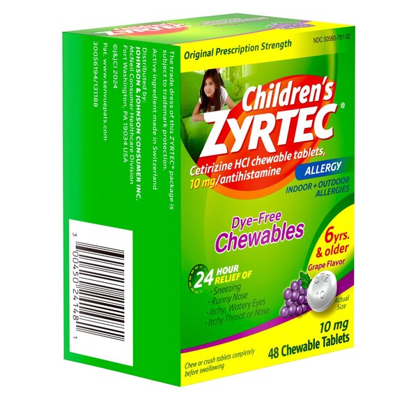 Children's Zyrtec Allergy Dye-Free Chewables