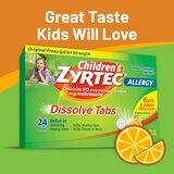 Zyrtec Children's 24HR Allergy Relief Dissovable Tabs, Citrus, thumbnail image