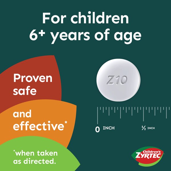 Zyrtec Children's 24HR Allergy Relief Dissovable Tabs, Citrus