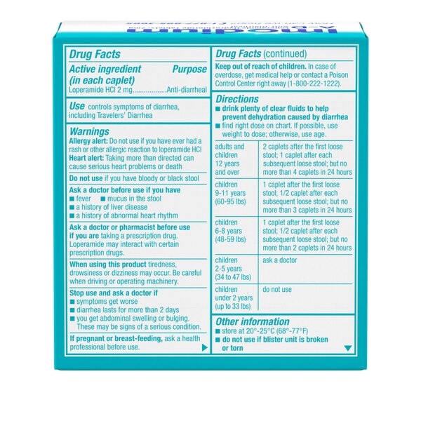 Imodium A-D, Anti-Diarrheal Caplets