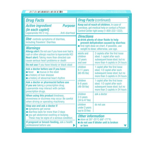 Imodium A-D, Anti-Diarrheal Caplets