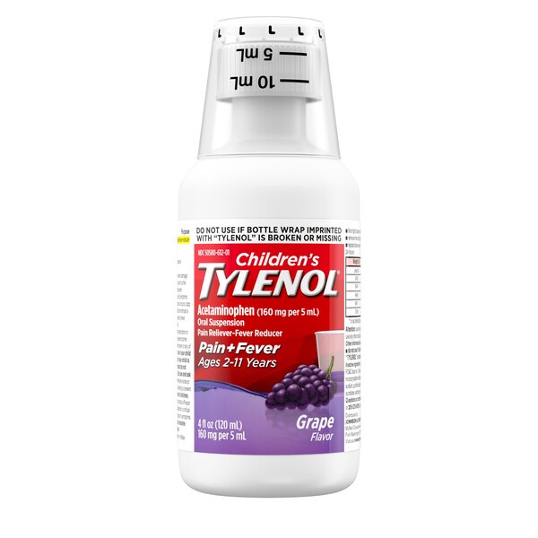 Children's Tylenol Pain & Fever Acetaminophen Oral Suspension, 4 FL OZ