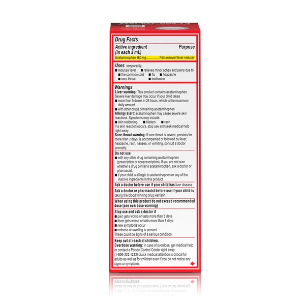 Children's Tylenol Pain + Fever Oral Suspension, Grape 4 FL OZ