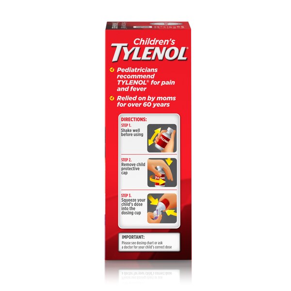 Children's Tylenol Pain + Fever Oral Suspension, Grape 4 FL OZ