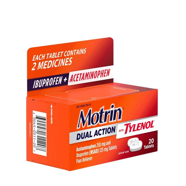 Motrin Dual Action with Tylenol, 20 CT