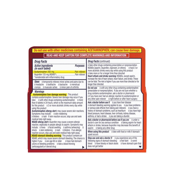 Motrin Dual Action with Tylenol, 20 CT