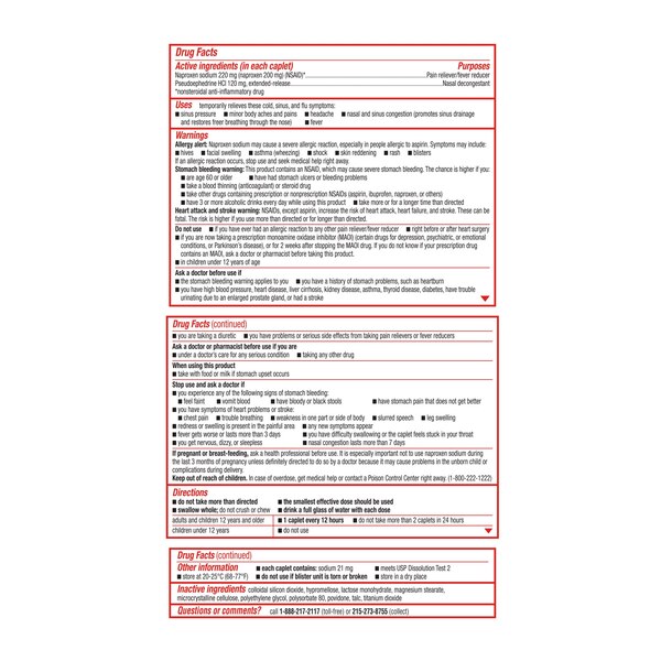 Sudafed 12 Hour Sinus Pressure + Pain Relief Sinus Decongestant, 16 CT