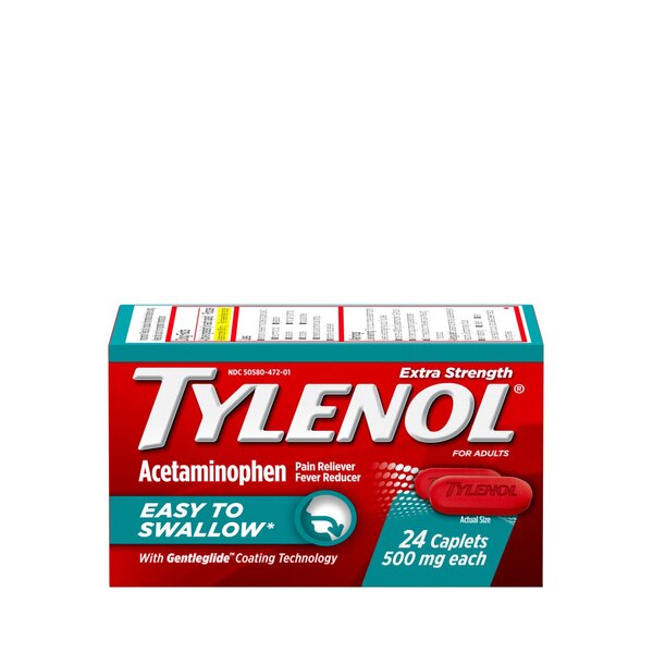 Tylenol Extra Strength Easy to Swallow, 24 CT