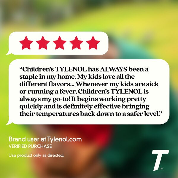 Children's Tylenol Pain & Fever Acetaminophen Oral Suspension, 4 FL OZ