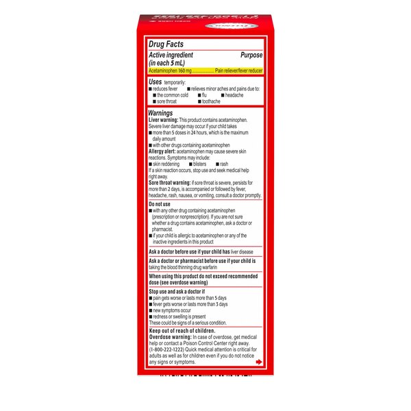 Children's Tylenol Pain & Fever Acetaminophen Oral Suspension, 4 FL OZ