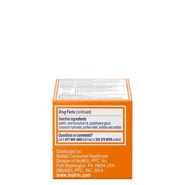 Motrin IB Liquid Gels 200 MG Ibuprofen Capsules