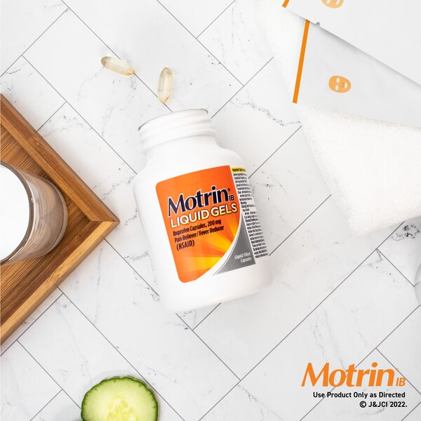 Motrin IB Liquid Gels 200 MG Ibuprofen Capsules