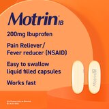 Motrin IB Liquid Gels 200 MG Ibuprofen Capsules, thumbnail image