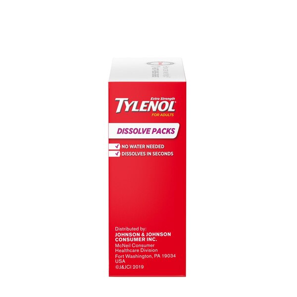 Tylenol Extra Strength Acetaminophen Dissolve Packs, Berry