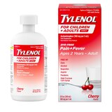 Tylenol Dye-Free Child & Adult Oral Suspension, Cherry, 8 FL OZ, thumbnail image 1 of 9