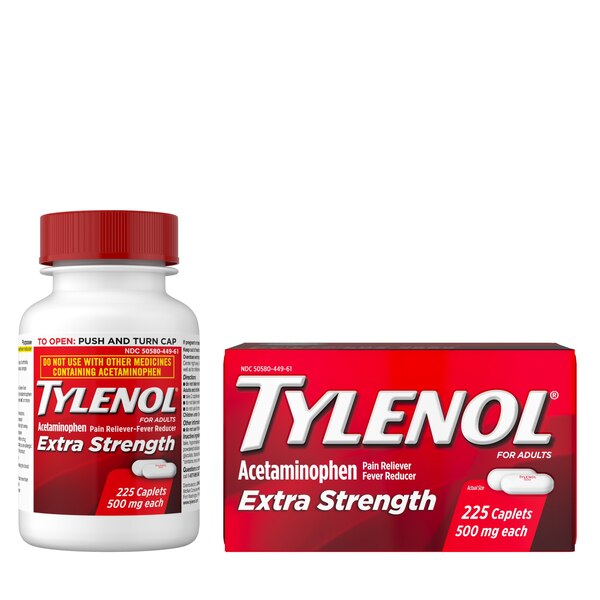 Tylenol Extra Strength Caplets with 500 mg Acetaminophen