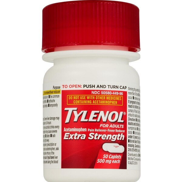 Tylenol Extra Strength Caplets, 50 CT
