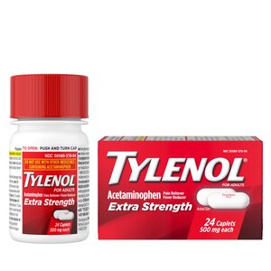 Tylenol Extra Strength Acetaminophen 500 MG Caplets, 24 Count - CVS Pharmacy