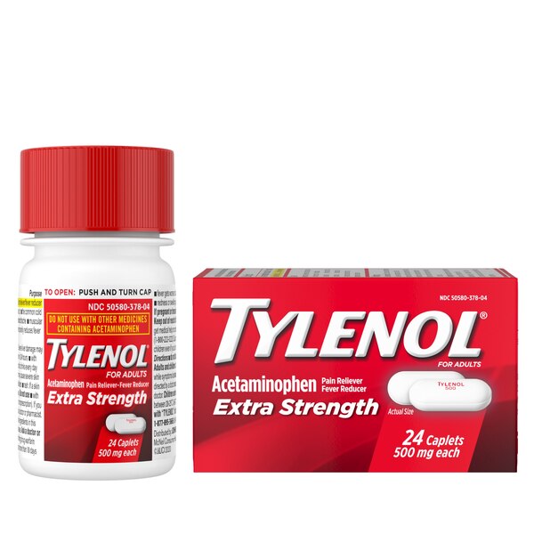 Tylenol Extra Strength Acetaminophen 500 MG Caplets