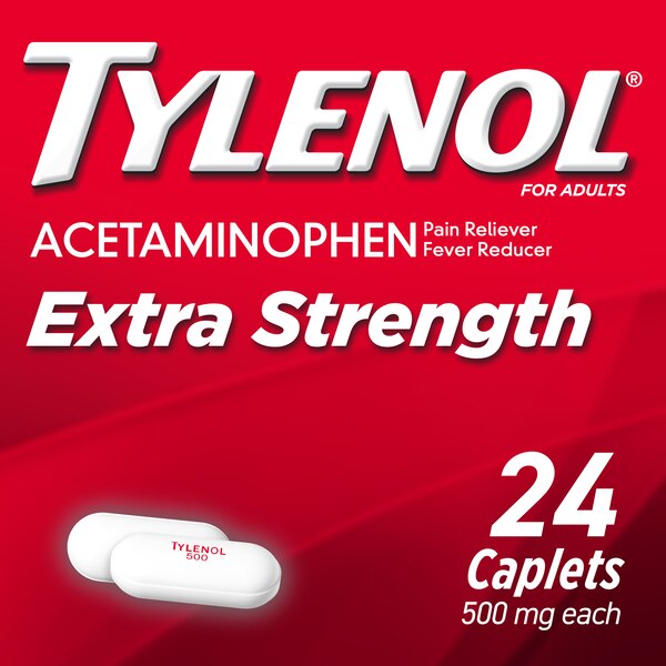 Tylenol Extra Strength Acetaminophen 500 MG Tablets, 24 CT