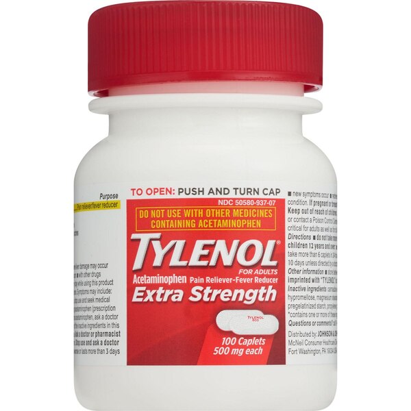 Tylenol Extra Strength Acetaminophen 500 MG Caplets