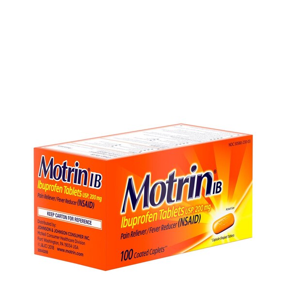 Motrin IB Ibuprofen 200 MG Tablets