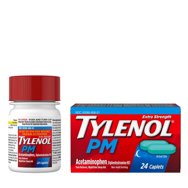 Tylenol PM Extra Strength Pain Reliever & Sleep Aid Caplets
