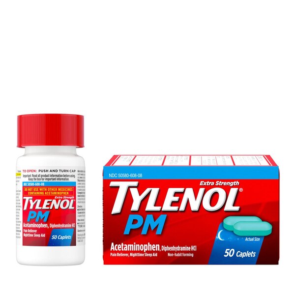 Tylenol PM Extra Strength Caplets, 50 CT